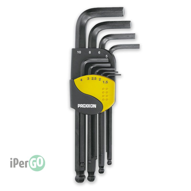 Proxxon - Serie di 9 chiavi a brugola per viti ad